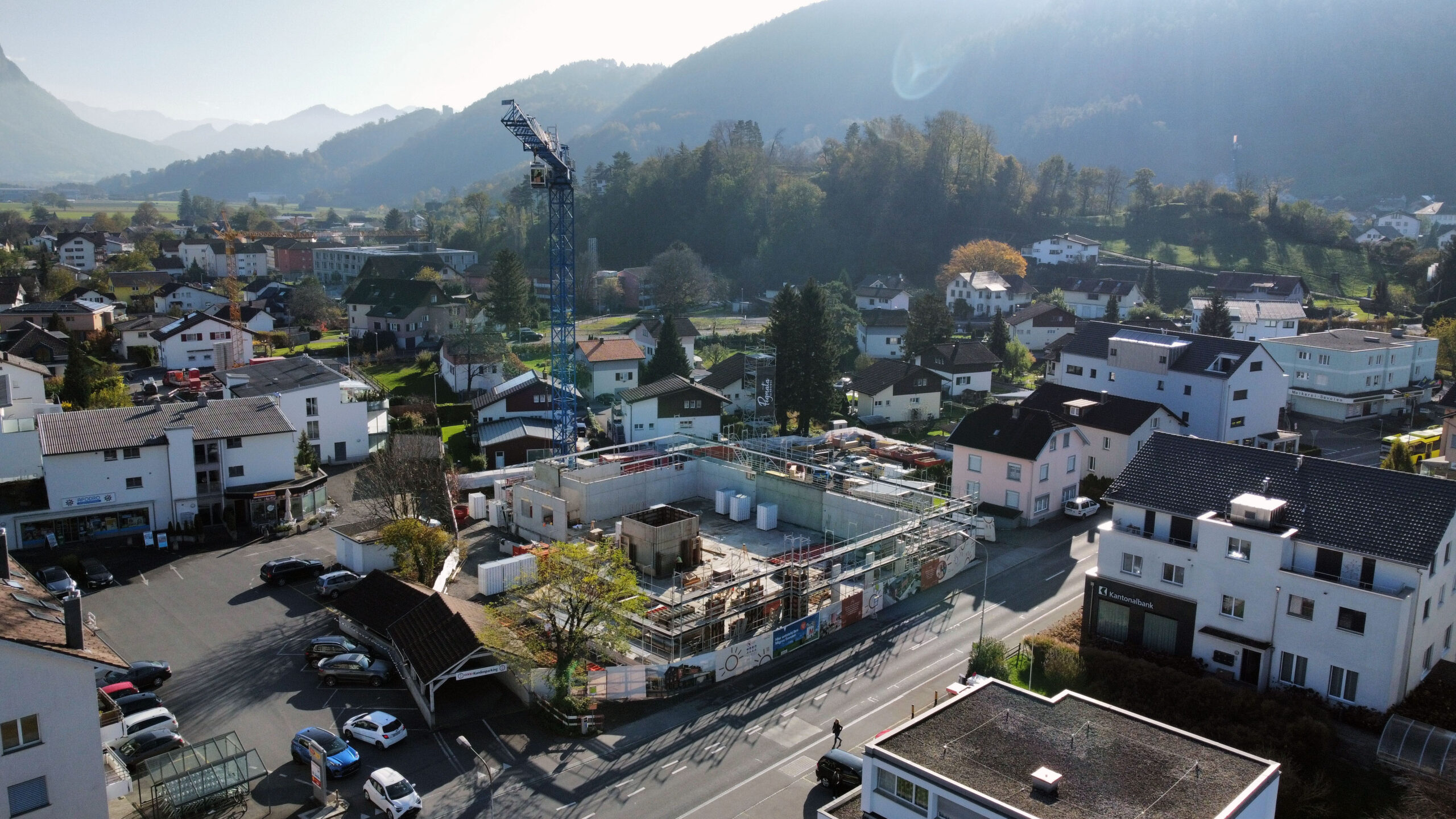 Es wird eingerüstet